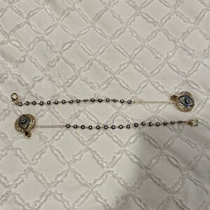 Evil eye pacifier clips